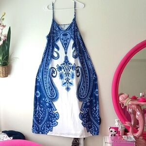 Beautiful Blue and White Maxi Dress Brand New Never Worn